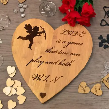 Valentine's Day Engraved chopping board