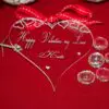 Valentine's Day Personalised Gift Heart Shape Clear Acrylic