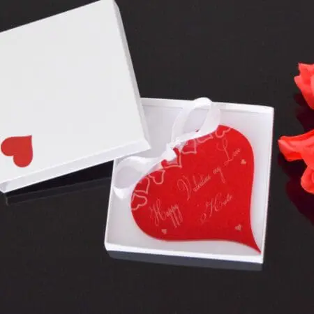 Valentine's Day Personalised Gift Heart Shape, Laser Engraved Heart, Valentines Day Cards