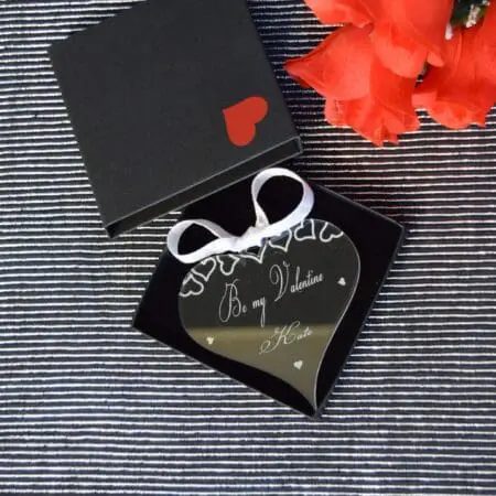 Alternative view of Valentine's Day Personalised Gift Heart Shape, Laser Engraved Heart, Valentines Day Cards