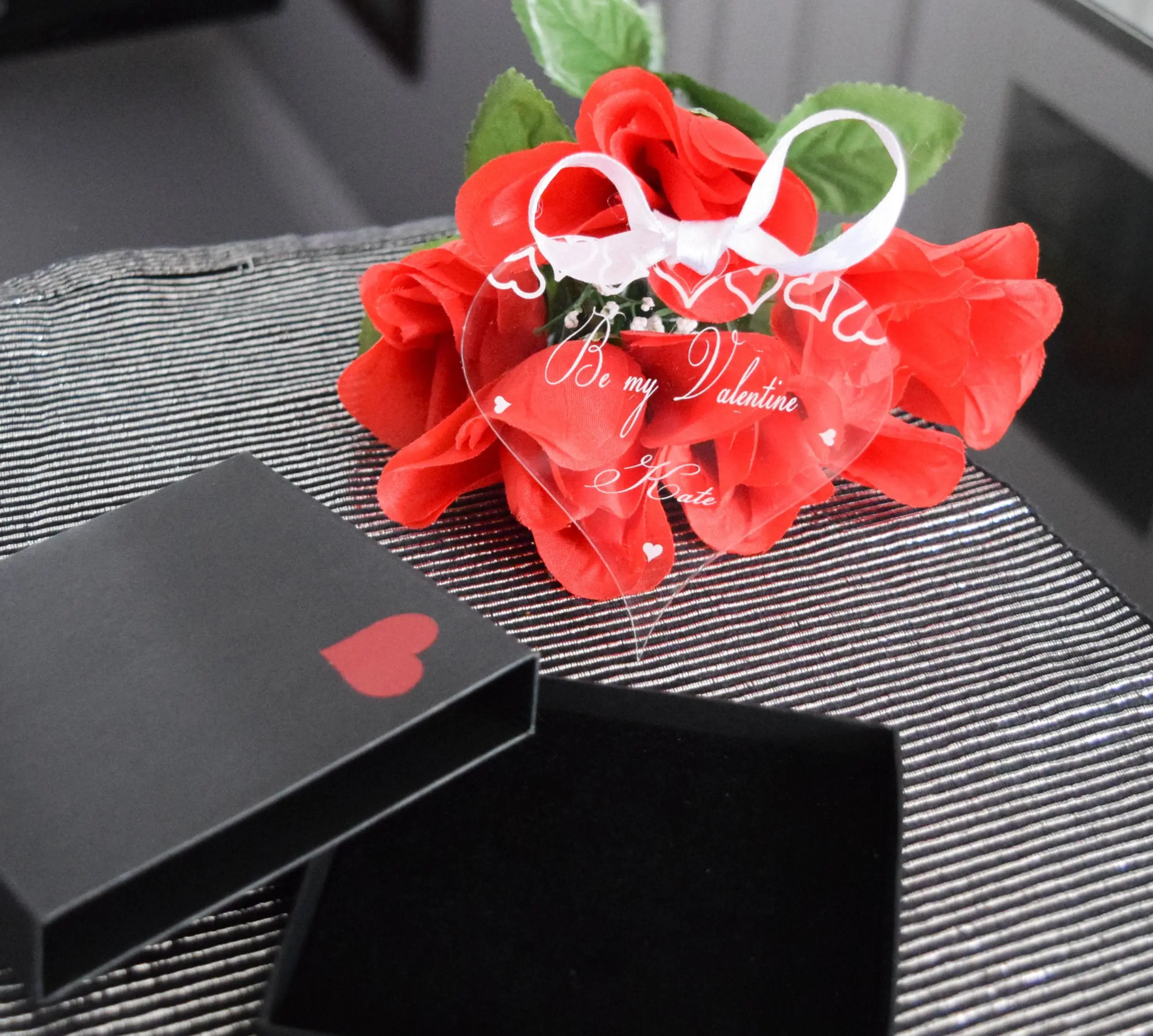 Valentine's Day Personalised Gift Heart Shape, Laser Engraved Heart, Valentines Day Cards - Image 3