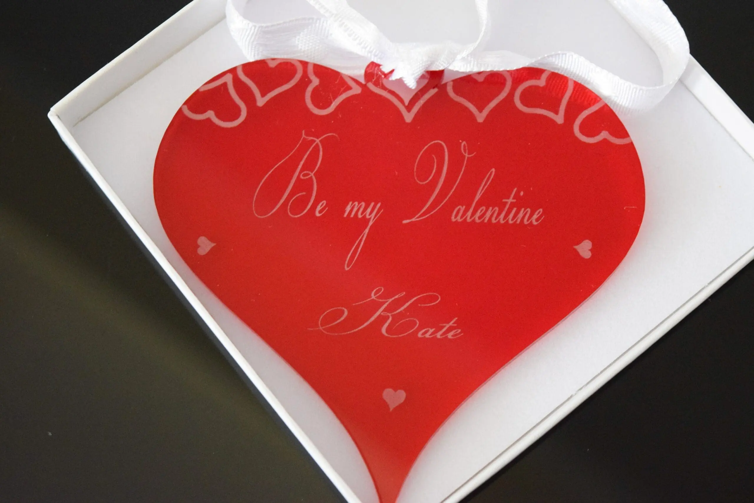 Valentine's Day Personalised Gift Heart Shape, Laser Engraved Heart, Valentines Day Cards - Image 4