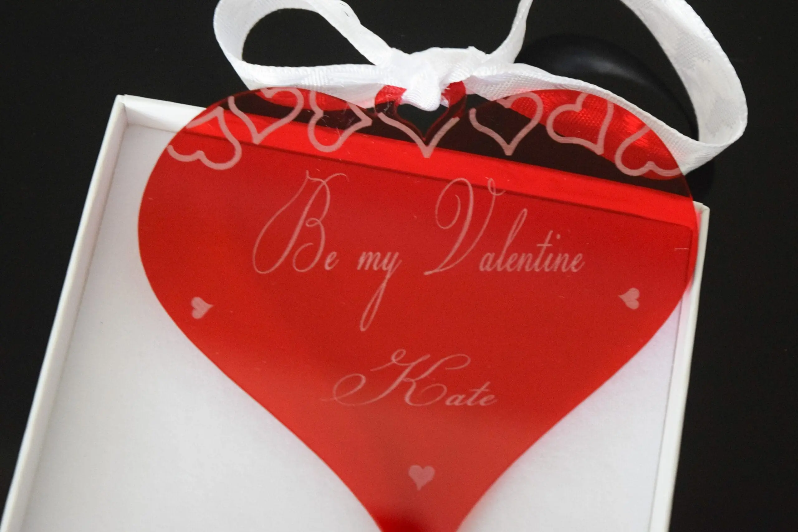 Valentine's Day Personalised Gift Heart Shape, Laser Engraved Heart, Valentines Day Cards - Image 5
