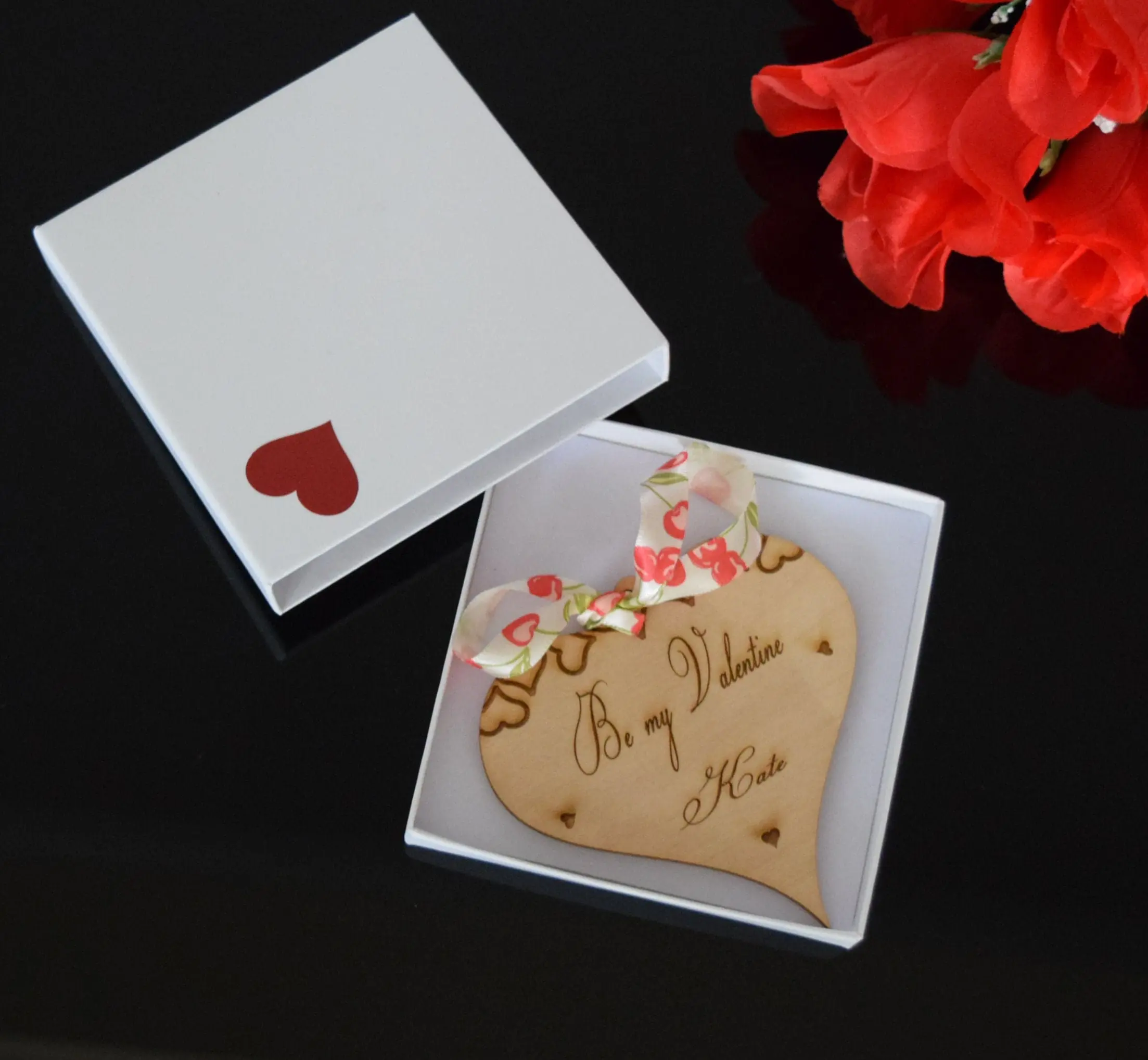 Valentine's Day Personalised Gift Heart Shape, Laser Engraved Heart, Valentines Day Cards - Image 6