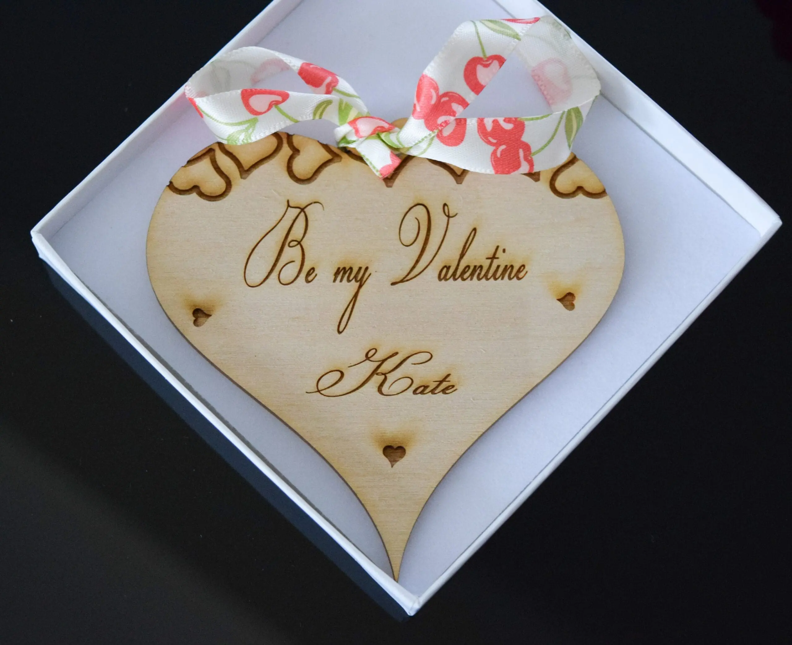 Valentine's Day Personalised Gift Heart Shape, Laser Engraved Heart, Valentines Day Cards - Image 7