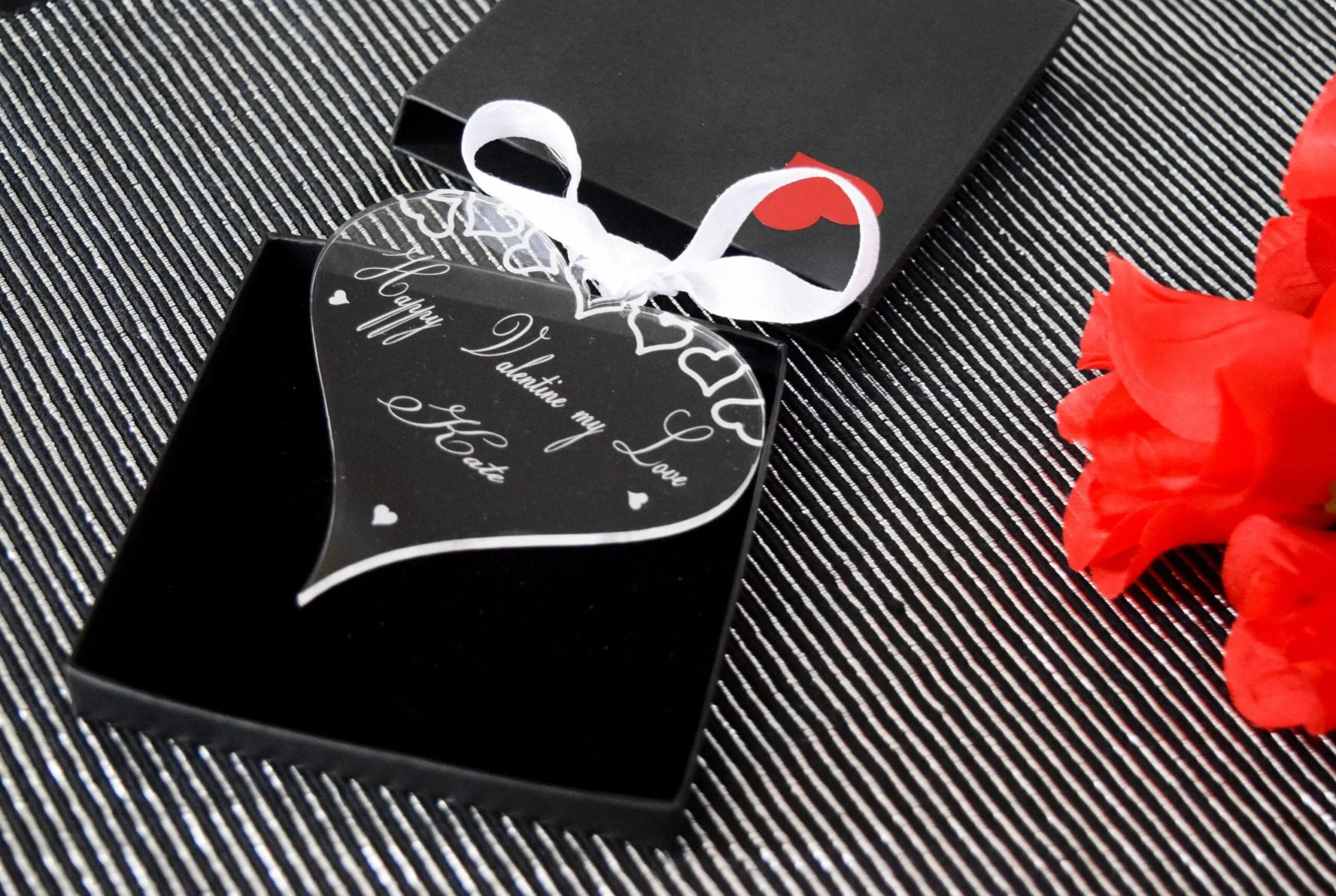 Valentine's Day Personalised Gift Heart Shape, Laser Engraved Heart, Valentines Day Cards - Image 10