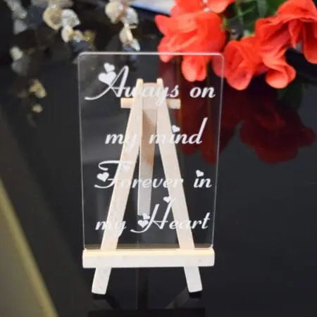 Alternative view of Valentine's Plaque Personalised Valentines Gift for Her, Gift for Him, Valentine's, Wedding, Anniversary Engraved Cards