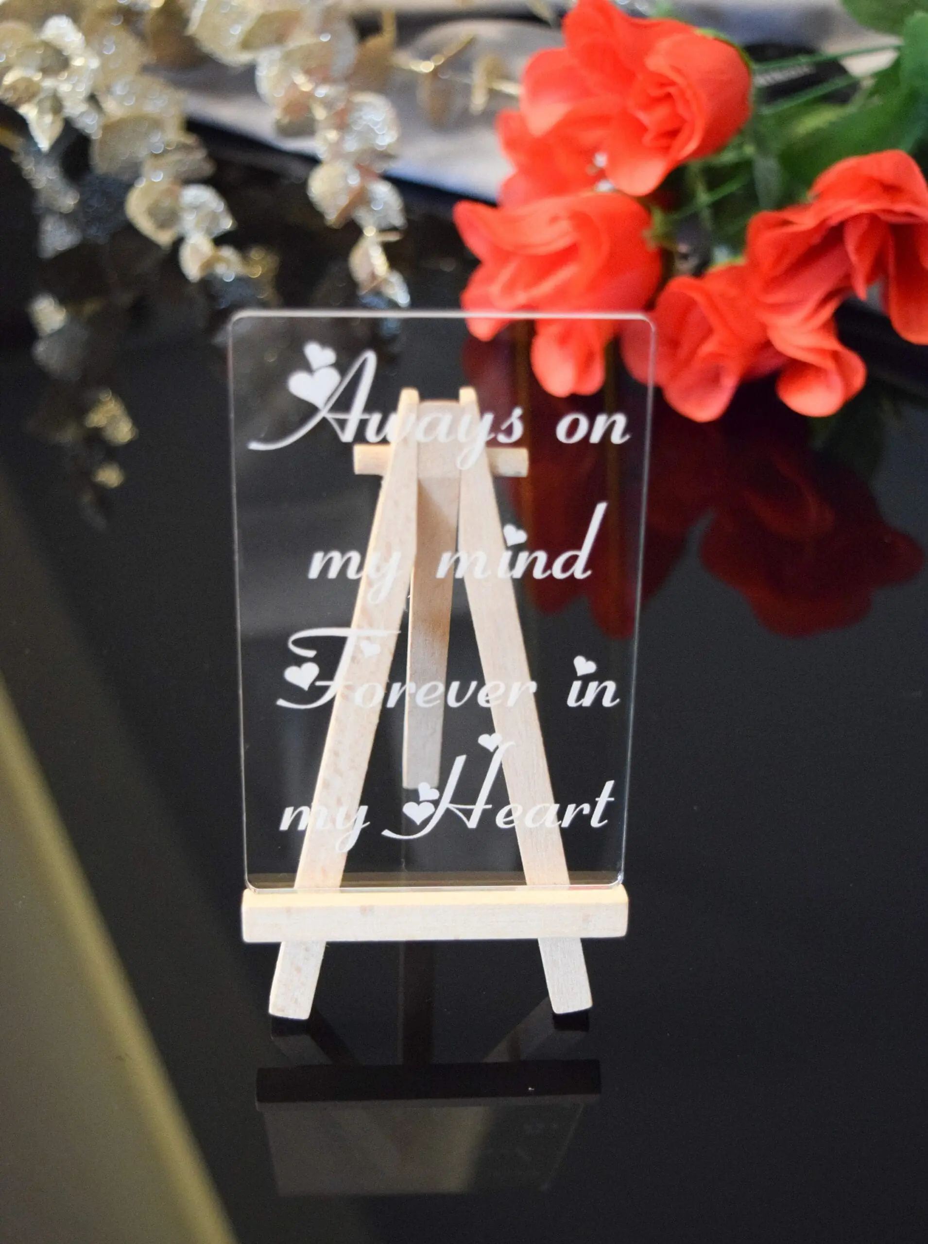 Valentine's Plaque Personalised Valentines Gift for Her, Gift for Him, Valentine's, Wedding, Anniversary Engraved Cards - Image 2