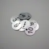 10 Discs, 25mm in Diameter, Tags, Table numbers, Lockers