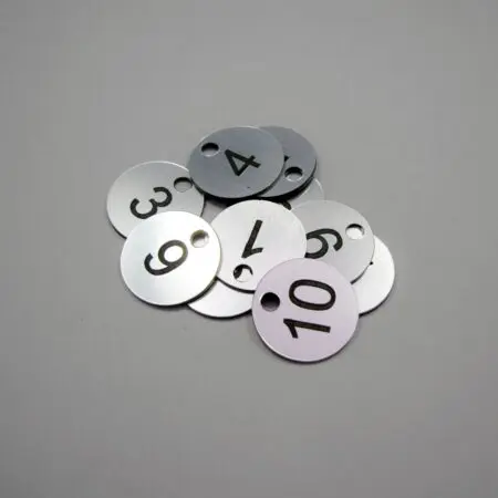 10 Discs, 25mm in Diameter, Tags, Table numbers, Lockers