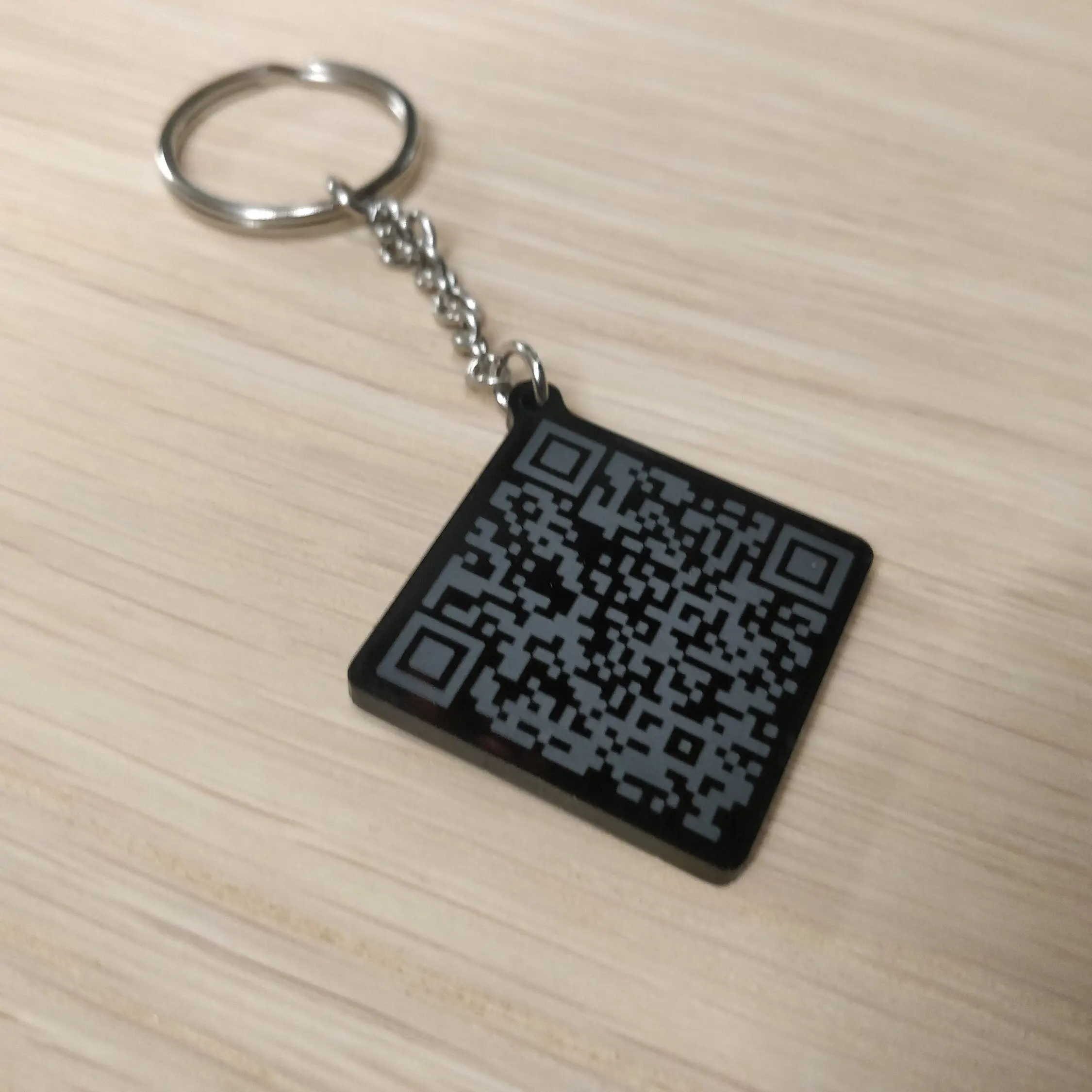 30mm Acrylic Keyring Custom QR Code Laser Engraved Fob, Keychains, Tags, Locker, Instagram, Facebook, Twitter, TikTok - Image 5