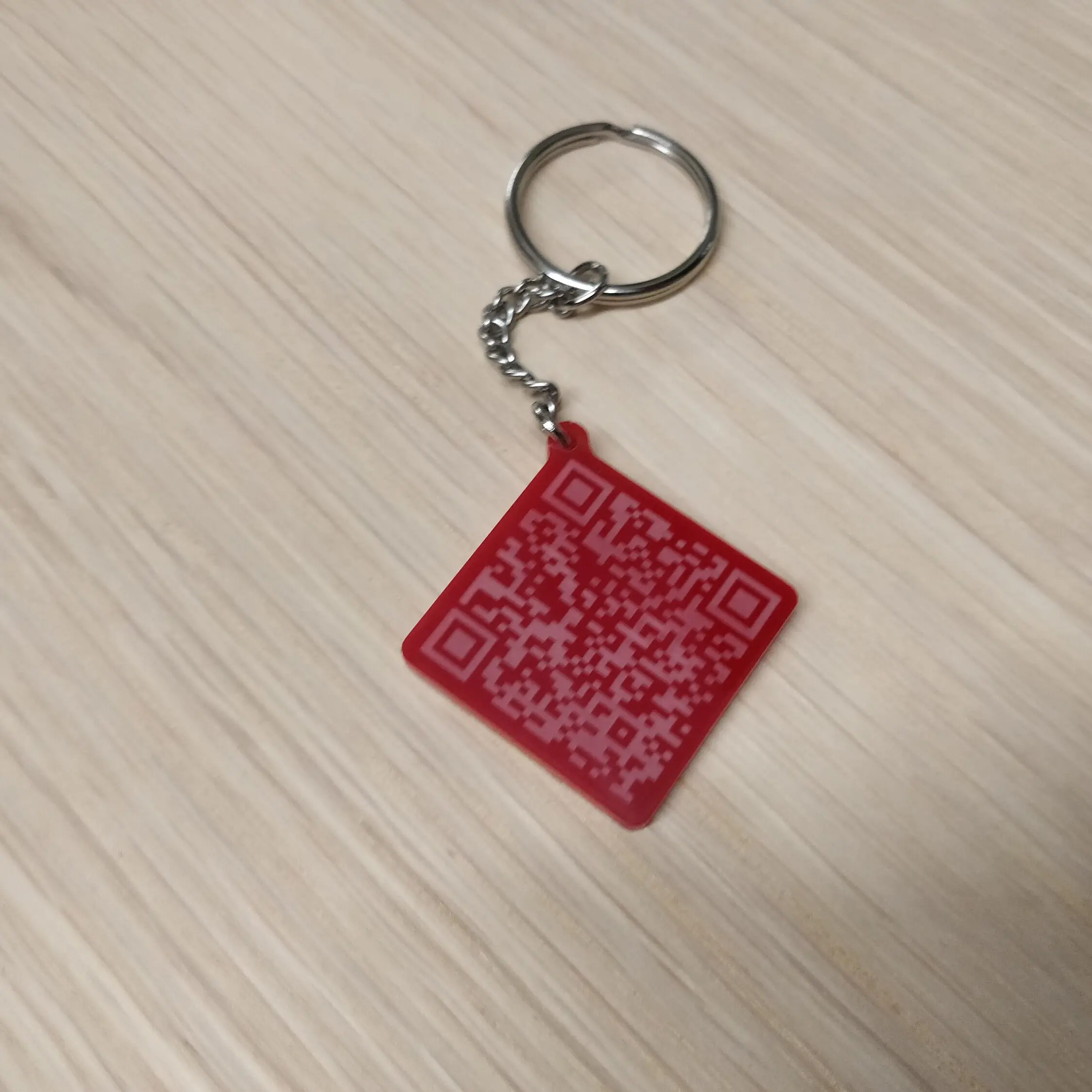 30mm Acrylic Keyring Custom QR Code Laser Engraved Fob, Keychains, Tags, Locker, Instagram, Facebook, Twitter, TikTok - Image 9