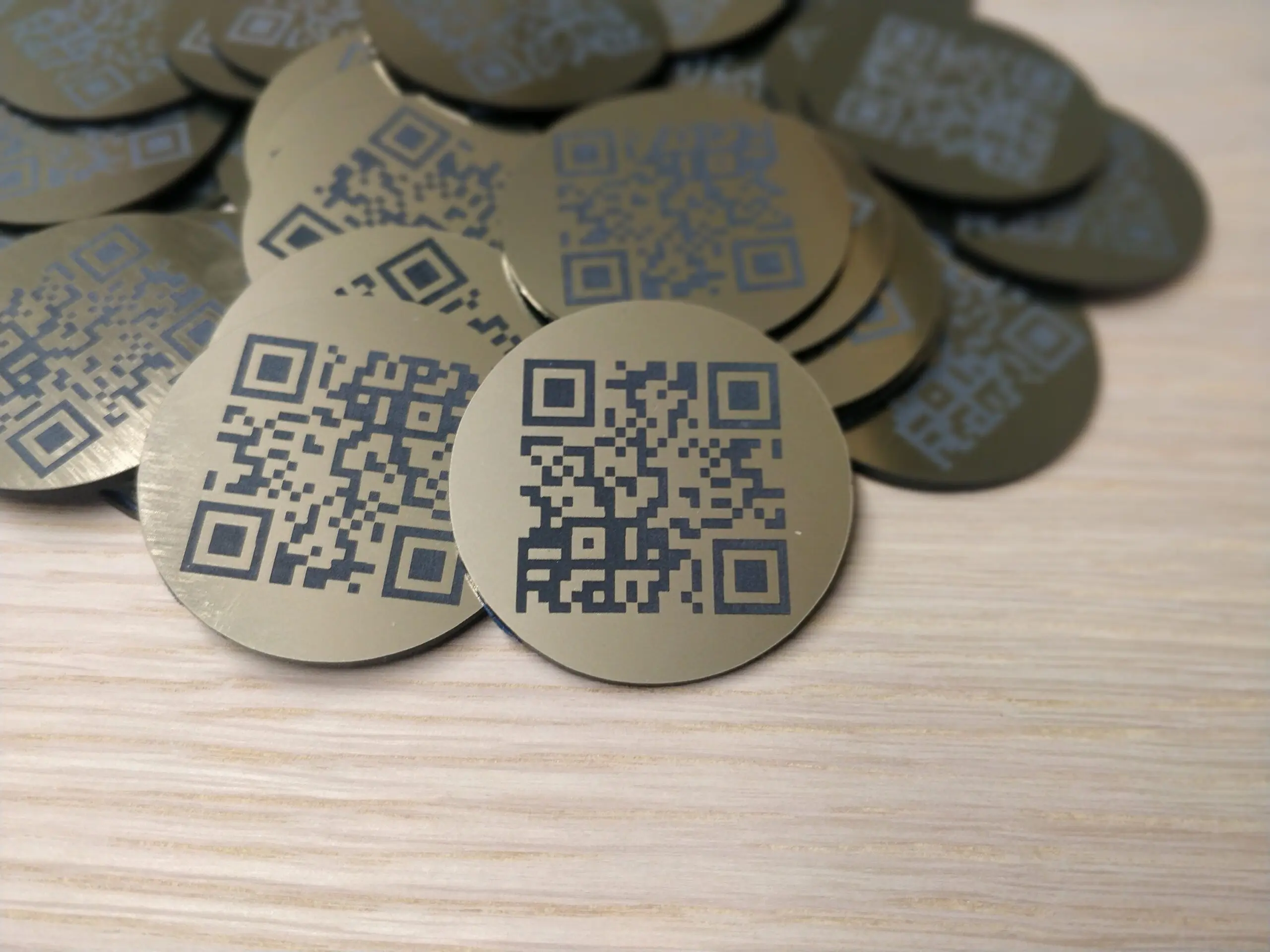 40mm Custom QR Code Laser Engraved Discs, Table, Tags, Locker, Restaurant, Clubs - Image 2