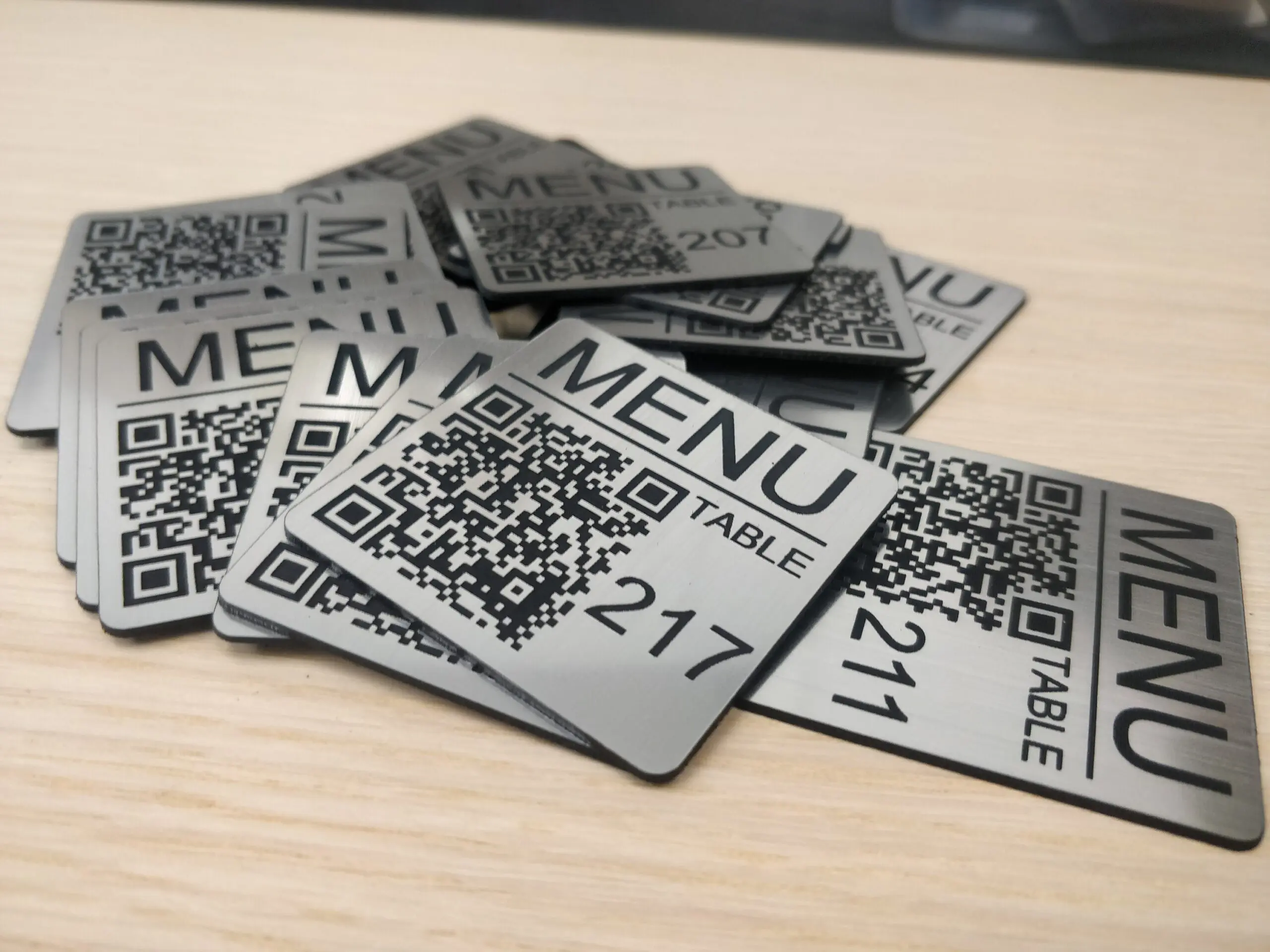 60mm square QR Code Custom Laser Engraved Tag, Table, Tags, Disc, Locker, Restaurant, Clubs - Image 2