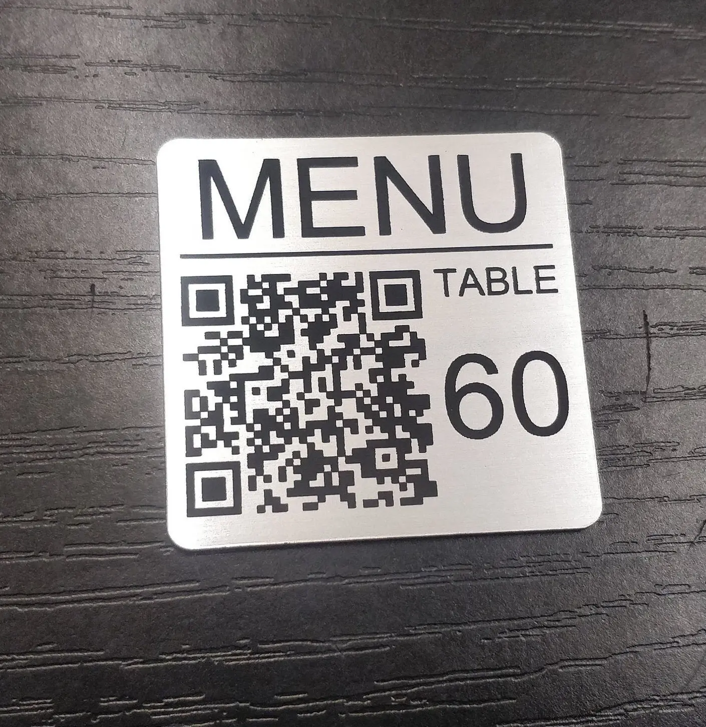 60mm square QR Code Custom Laser Engraved Tag, Table, Tags, Disc, Locker, Restaurant, Clubs - Image 3