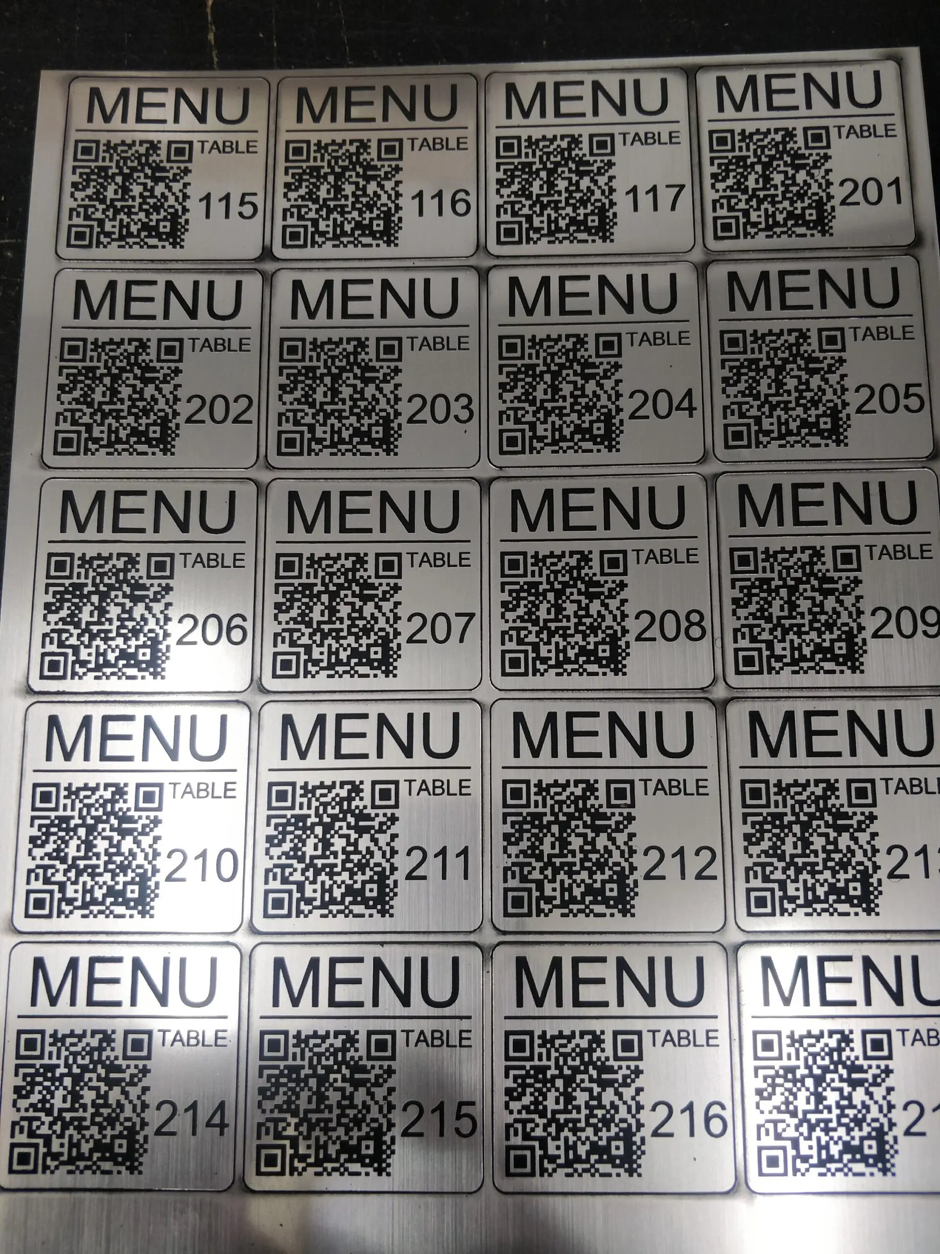 60mm square QR Code Custom Laser Engraved Tag, Table, Tags, Disc, Locker, Restaurant, Clubs - Image 4