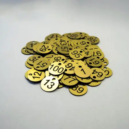 Set of 100x3cm Laser Engraved Number Discs, Table, Tags, Locker, Restaurant,Clubs