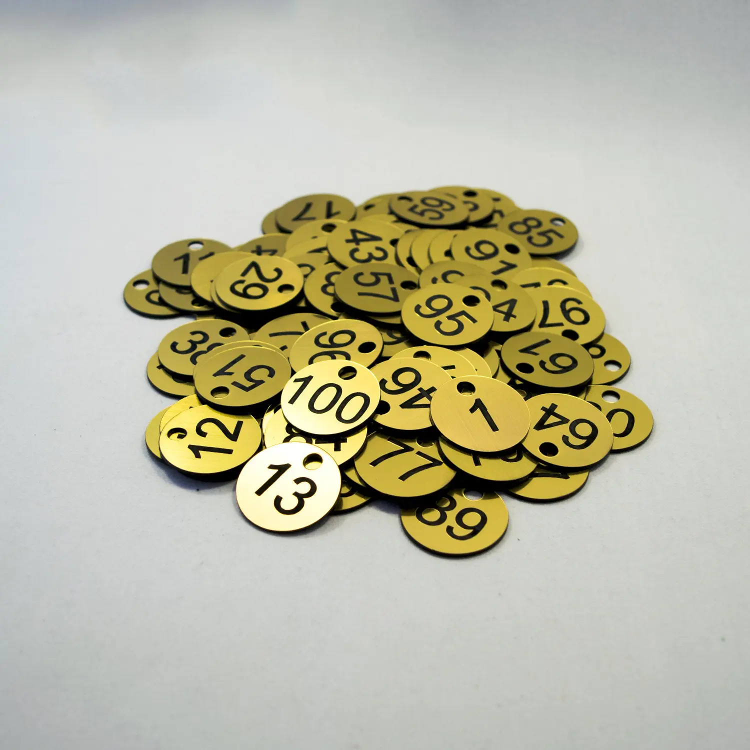 Set of 100x3cm Laser Engraved Number Discs, Table, Tags, Locker, Restaurant,Clubs