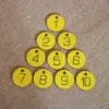 Set of 10x3cm CNC Engraved Number Discs, Table, Tags, Locker, Restaurant,Clubs