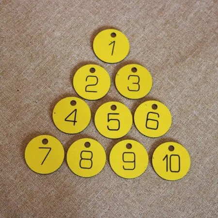 Set of 10x3cm CNC Engraved Number Discs, Table, Tags, Locker, Restaurant,Clubs