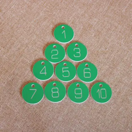 Set of 10x3cm CNC Engraved Number Discs, Table, Tags, Locker, Restaurant,Clubs