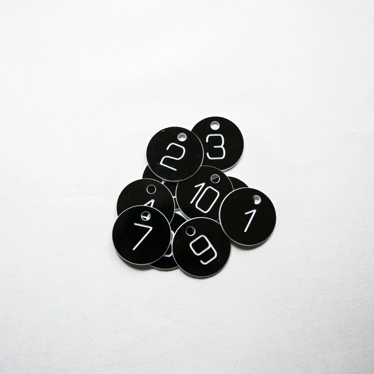 Set of 10x3cm Engraved Number Discs, Table, Tags, Locker, Restaurant,Clubs - Image 2