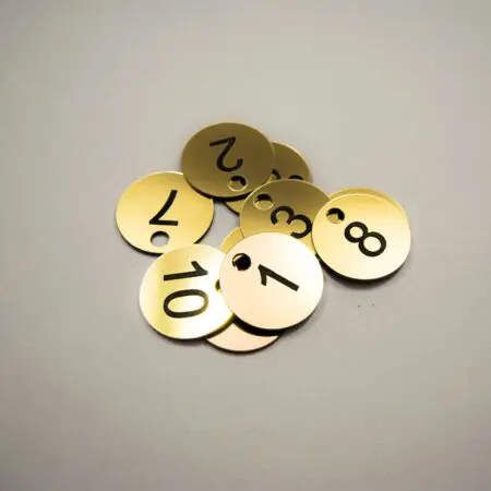 Set of 10x3cm Laser Engraved Number Discs, Table, Tags, Locker, Restaurant,Clubs