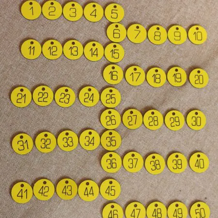 Alternative view of Set of 50x3cm Engraved Number Discs, Table, Tags, Locker, Restaurant,Clubs