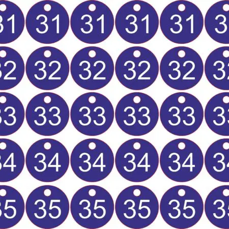 Set of 50x3cm Laser Engraved Number Discs, Table, Tags, Locker, Restaurant,Clubs
