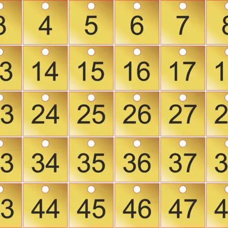 Alternative view of Set of 50x3cm Laser Engraved Number Square , Table, Tags, Locker, Restaurant,Clubs