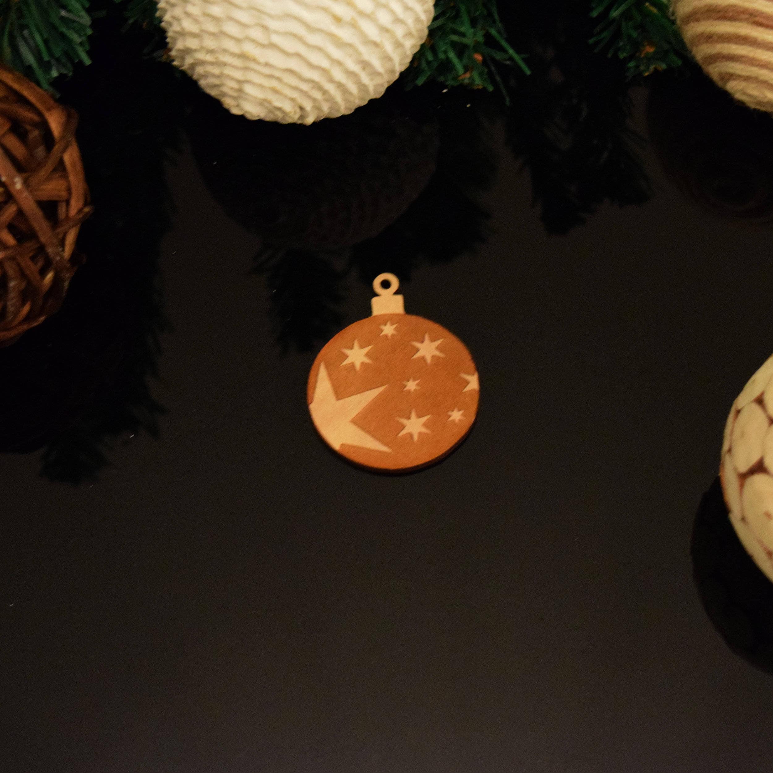 Bauble with Stars Christmas Decoration 3mm Perspex\u00ae