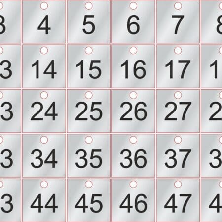 Set of 50x3cm Laser Engraved Number Square , Table, Tags, Locker, Restaurant,Clubs – Laser Arts ...