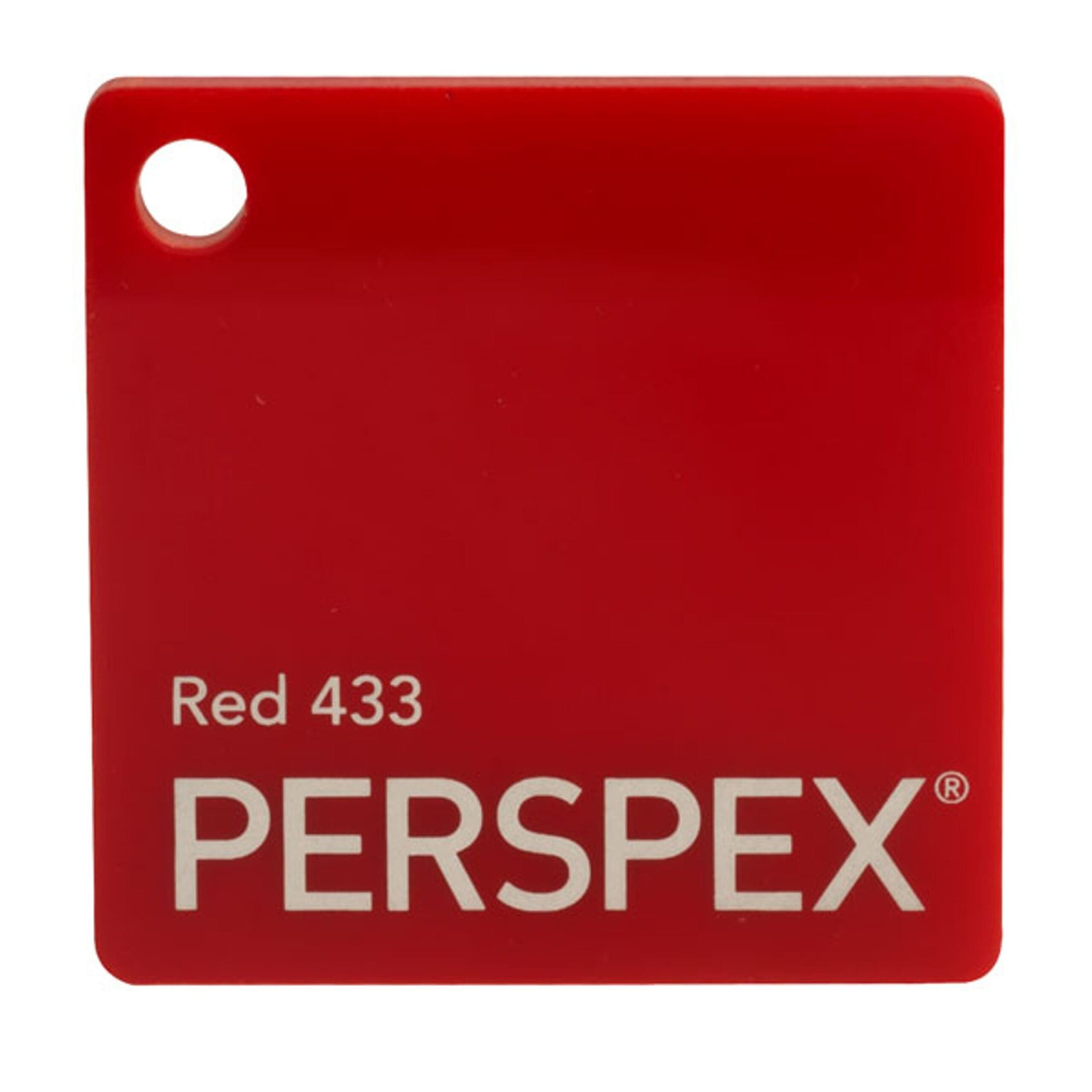 RED 440 PERSPEX ACRYLC SHEET CAST 3MM 2 x A5 PLEXI 