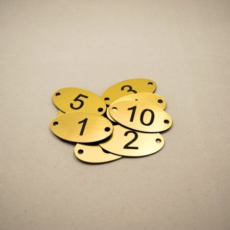 Custom QR Code Laser Engraved Tags - 50mm Square Pub & Restaurant Table Menus